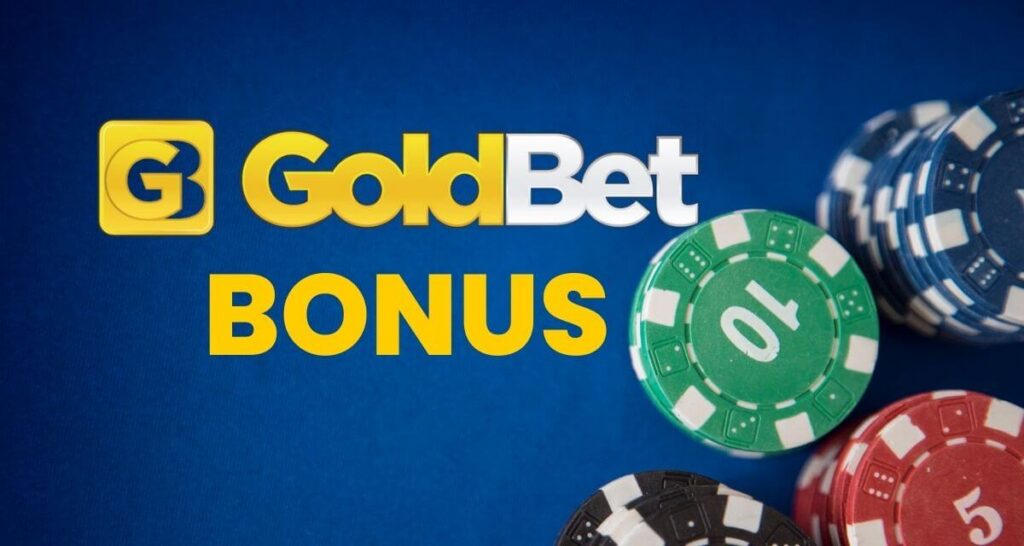 GoldBet bonus banner with poker chips